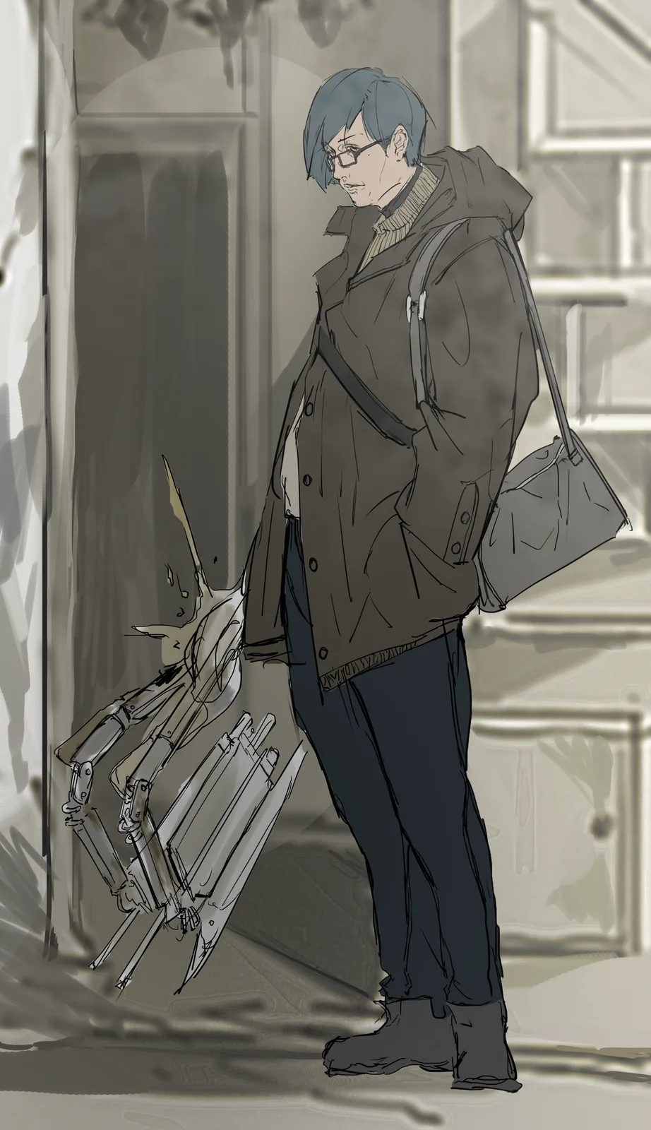 眼镜，男2